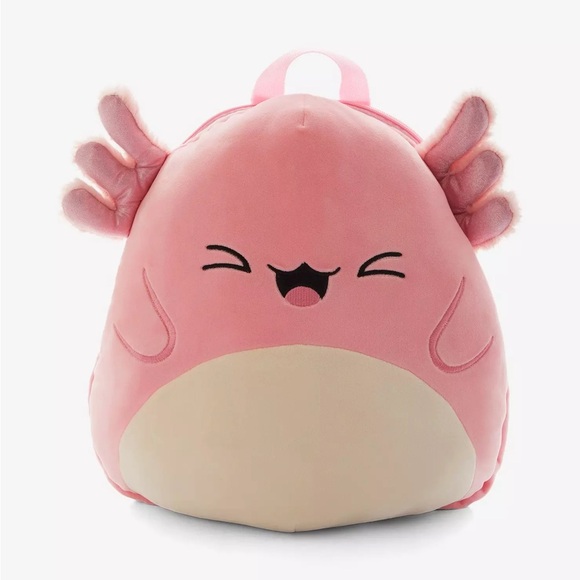 NWT Archie the Winking Pink Axolotl Plush Squishmallow Backpack - Picture 4 of 6